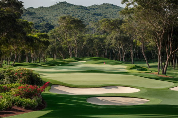 How can golf courses adopt environmentally friendly practices?